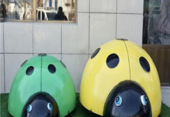 抽象瓢蟲雕塑 店門口彩繪雕塑 步行街?jǐn)[件