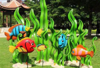 廣場珊瑚雕塑，卡通水景雕塑，抽象效果