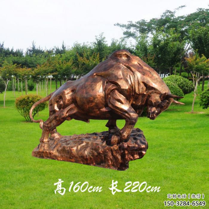 園林開(kāi)荒牛雕塑 田間彩繪雕塑 仿真擺件