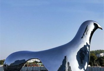 室內(nèi)鴿子雕塑，拉絲鳥類雕塑，抽象效果