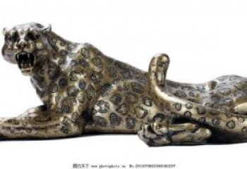 步行街獵豹雕塑，鍛造動物雕塑，仿真方式