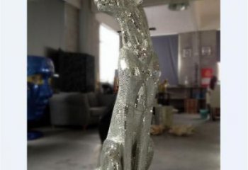 動物館獵豹雕塑，鍍銅動物雕塑，鍍銅工藝