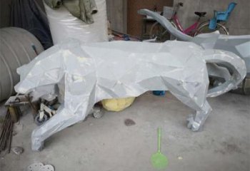 街道獵豹雕塑，鍛造動物雕塑，古銅效果