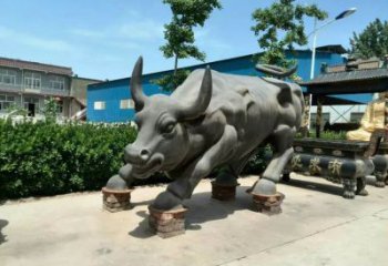 古銅色開荒牛雕塑 大型城市雕塑 商業(yè)街?jǐn)[件