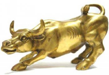 門(mén)口開(kāi)荒牛雕塑 售樓處仿真雕塑 彩繪小品