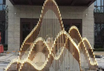 校園假山雕塑，拉絲景觀雕塑，公園主題