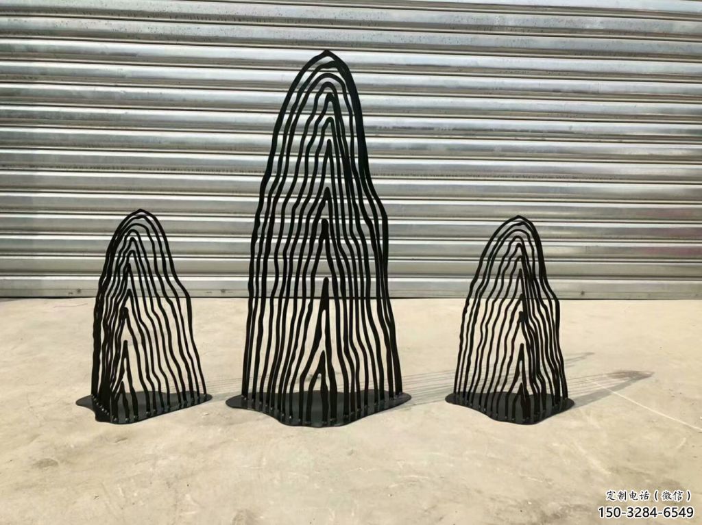 景區假山雕塑，鍍金歐式雕塑，鐵藝材質