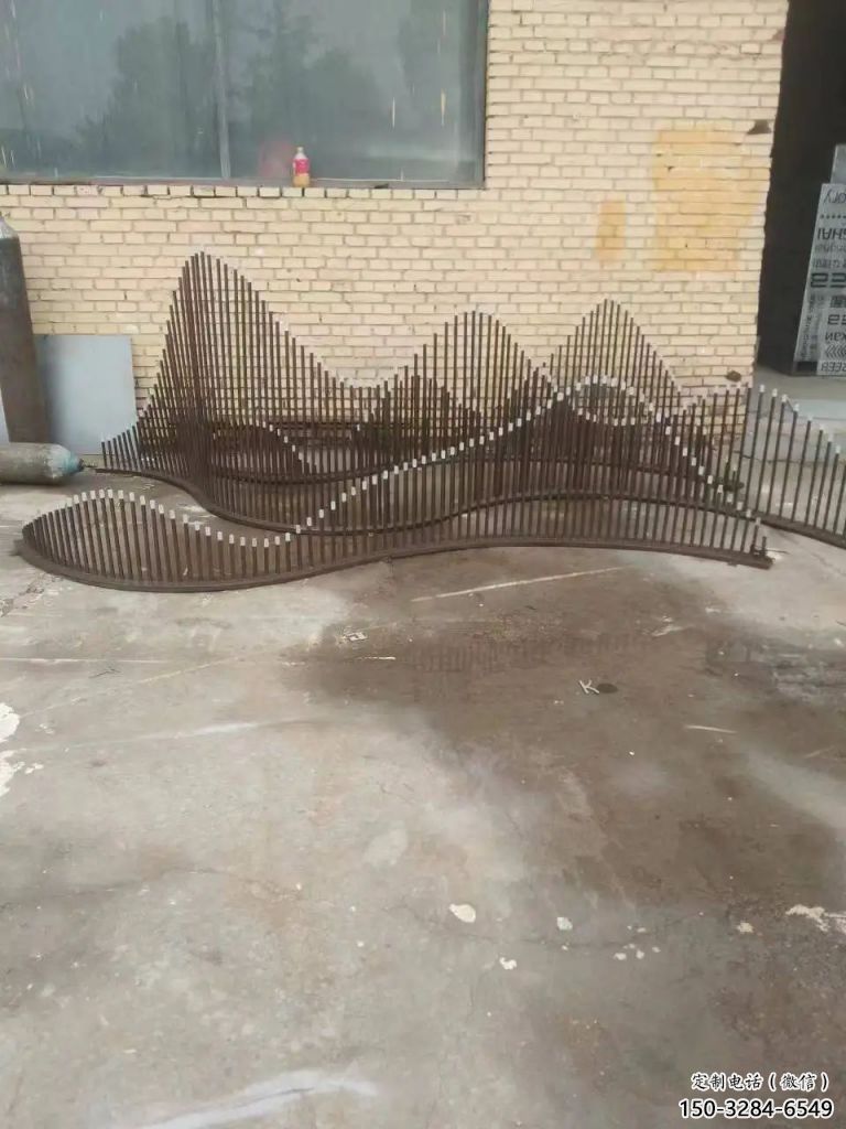 步行街假山雕塑，鍛造景觀雕塑，鏤空方式