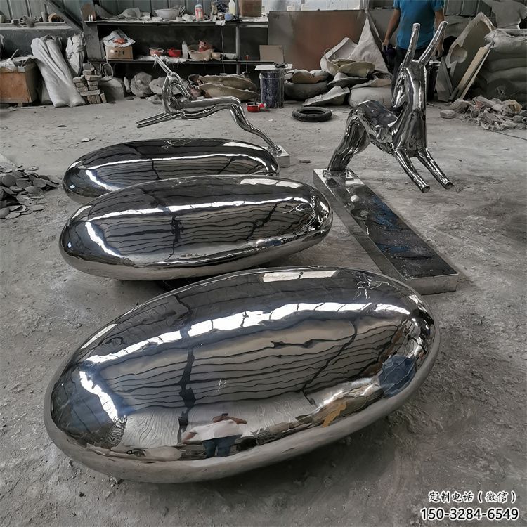 小區(qū)景觀石雕塑，拉絲景觀雕塑，抽象效果