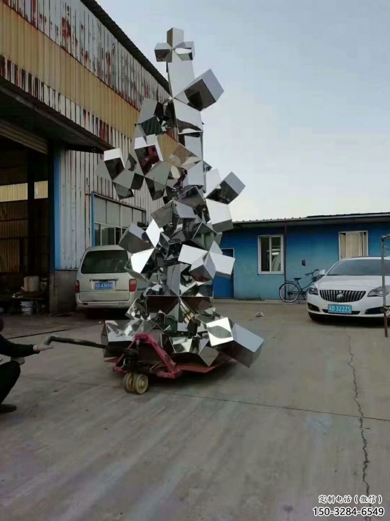 校園景觀石雕塑，拉絲景觀雕塑，抽象主題