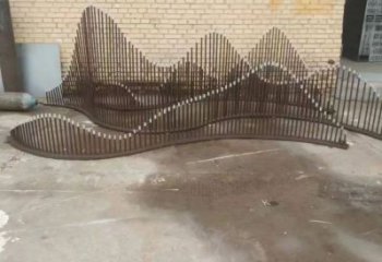 步行街假山雕塑，鍛造景觀雕塑，鏤空方式