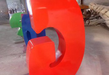 戶外字母雕塑，鍍銅景觀雕塑，鏡面工藝