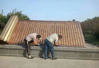 書卷雕塑，仿古景觀雕塑，仿古擺件