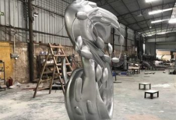 農村海浪雕塑，鏤空景觀雕塑，抽象效果