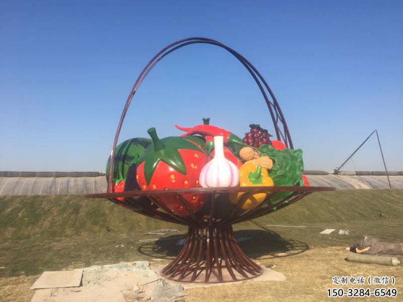 美陳花籃雕塑，鍍銅景觀雕塑，鍍銅工藝