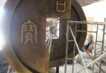 銅錢(qián)雕塑，仿古景觀(guān)雕塑，廣場(chǎng)擺件