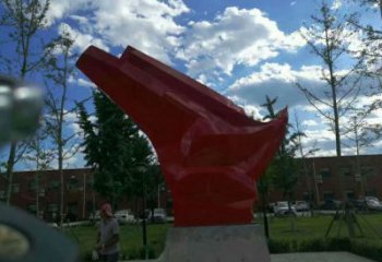 街頭旗幟雕塑，烤漆工藝，廣場公園擺放