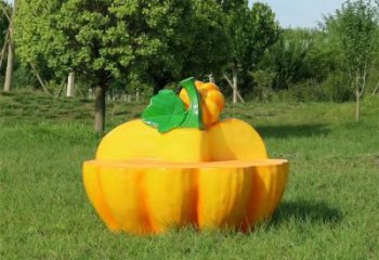 街道坐凳雕塑，彩繪景觀雕塑，水果主題效果