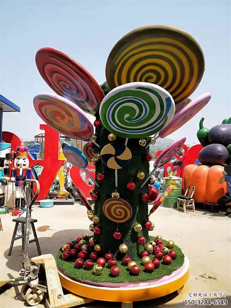 政府糖果雕塑 仿真景觀擺件 烤漆雕塑