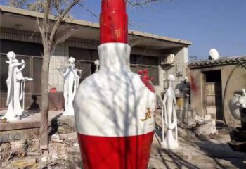 商業街酒瓶雕塑 烤漆擺件 彩繪雕塑