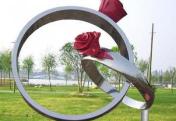 房地產戒指雕塑 現(xiàn)代景觀擺件 幾何雕塑