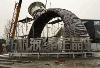 街道戒指雕塑 現代景觀擺件 彩繪雕塑