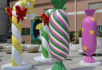 廣場(chǎng)糖果雕塑 抽象景觀(guān)小品 烤漆雕塑