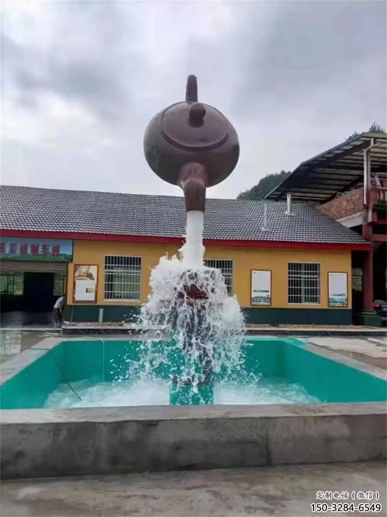 古銅色水壺雕塑供應商 大型城市雕塑 商業街擺件