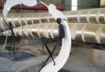 公園羽毛雕塑 鏡面公園擺件 景觀場雕塑