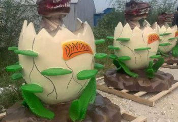 制作商業(yè)街恐龍蛋雕塑 售樓處學校雕塑 動漫擺件