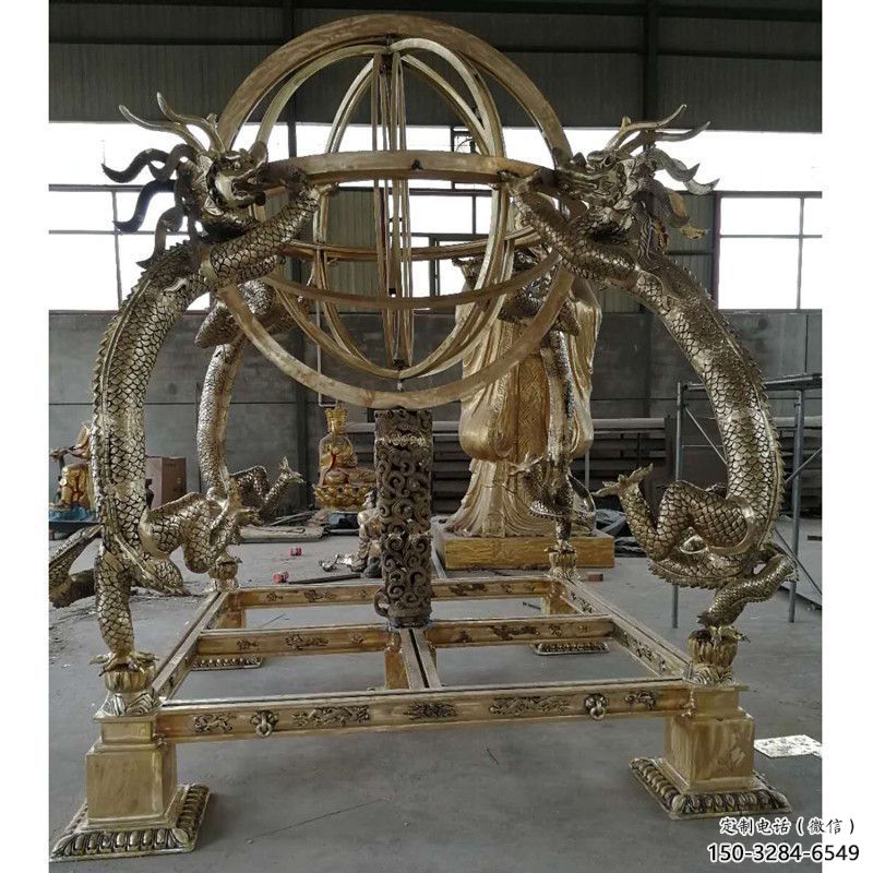 農村地動儀雕塑，鏤空景觀雕塑，抽象效果