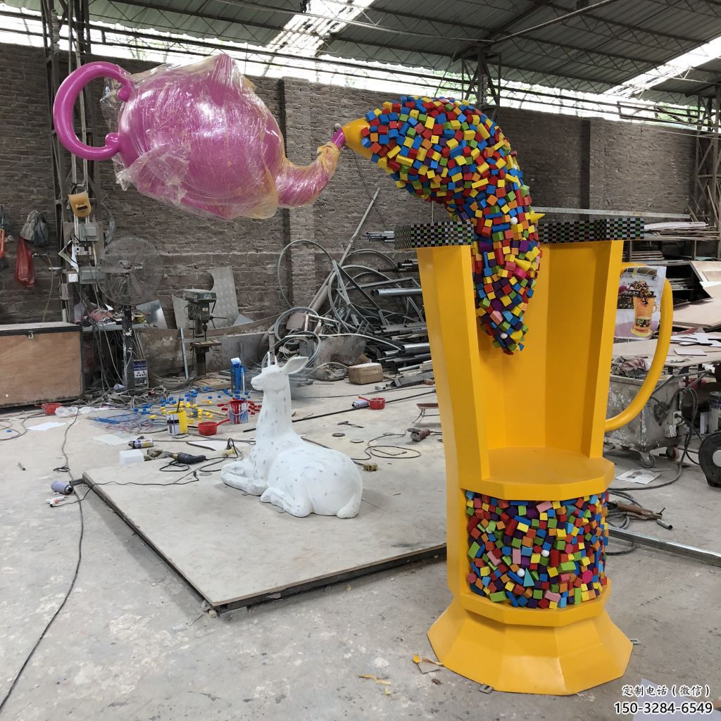 村口懸壺雕塑 啞光景觀擺件 公園雕塑