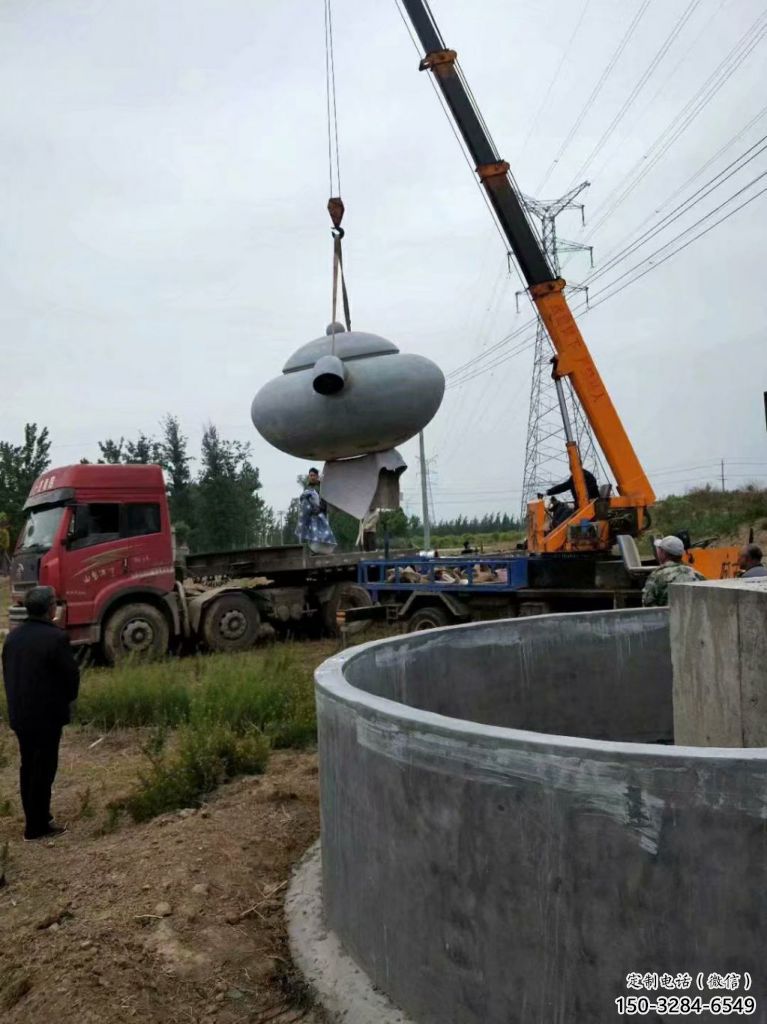 鍍金懸壺雕塑 鑄造公園擺件 水景雕塑