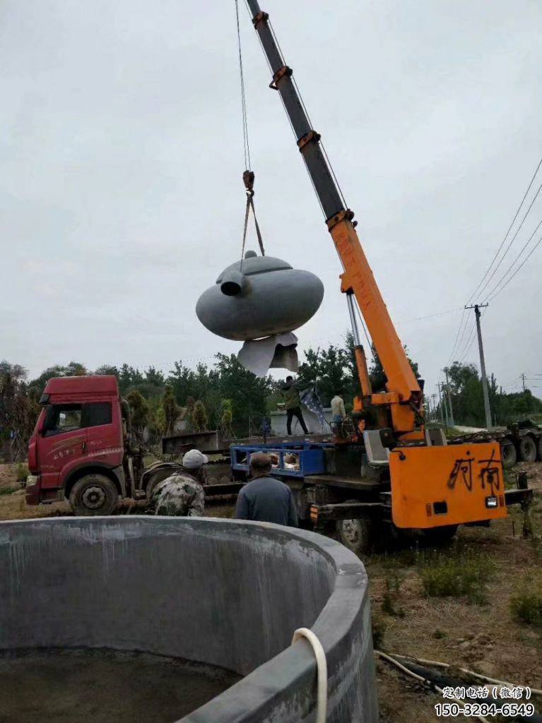 仿真懸壺雕塑 電鍍現(xiàn)代擺件 部隊(duì)雕塑