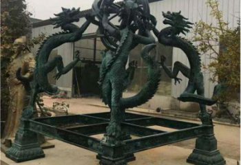 大型地動儀雕塑，鍍銅景觀雕塑，鏡面工藝