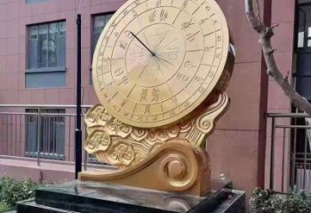 小區地動儀雕塑，拉絲景觀雕塑，抽象效果