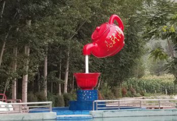 戶外懸壺雕塑 噴漆景觀小品 燈光雕塑