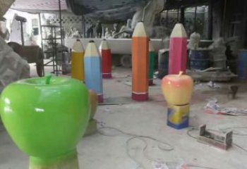 別墅區鉛筆雕塑 大型別墅區擺件 剪影雕塑