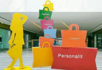 創(chuàng)意包包雕塑 啞光景觀小品 公園雕塑