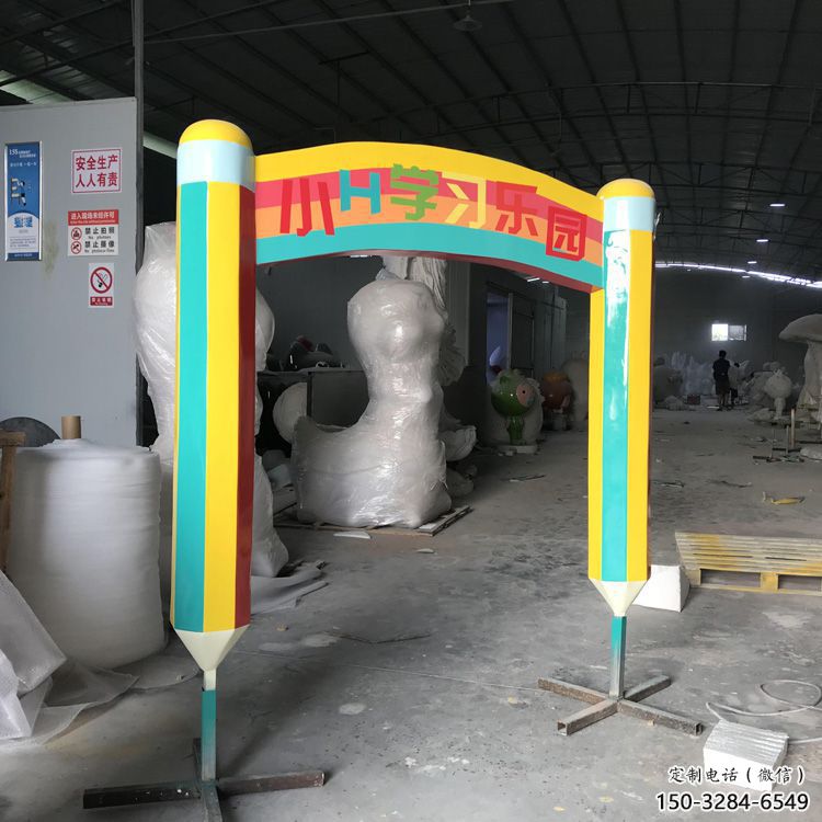 步行街鉛筆雕塑 游樂場景觀小品 鑄造雕塑