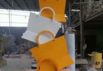 供應烤漆包包雕塑 鋼管景觀小品 室內雕塑