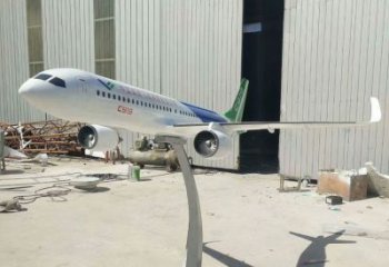 政府飛機雕塑 仿真景觀擺件 烤漆雕塑