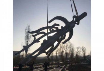 水景漢字雕塑 彩繪剪紙小品 現代雕塑