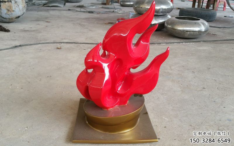 街道火焰雕塑 現(xiàn)代景觀擺件 彩繪雕塑