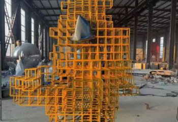 水景積木雕塑 彩繪剪紙小品 現(xiàn)代雕塑