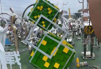 庭院積木雕塑 公園草地小品 鍛造雕塑