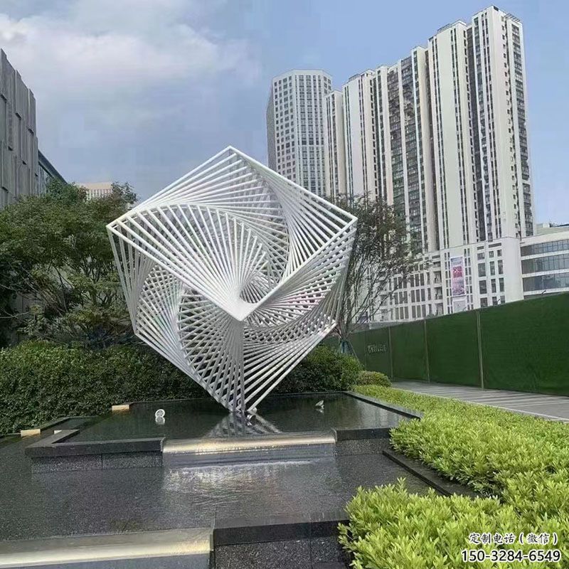 烤漆魔方雕塑 鋼管景觀小品 室內雕塑