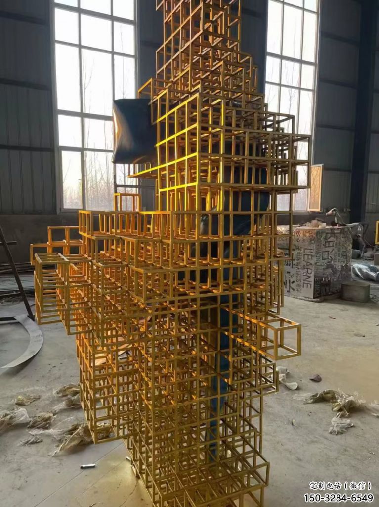 鏤空魔方雕塑 噴水園林小品 住宅小區雕塑