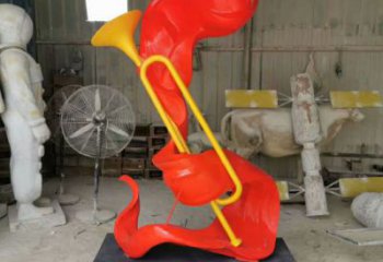 烤漆軍號雕塑 烤漆大型擺件 博物館雕塑