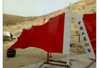 房地產國旗雕塑，革命黨建雕塑，烤漆工藝